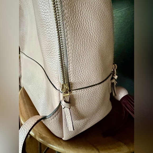 Tory Burch Blush Leather Backpack - Picture 7 of 9